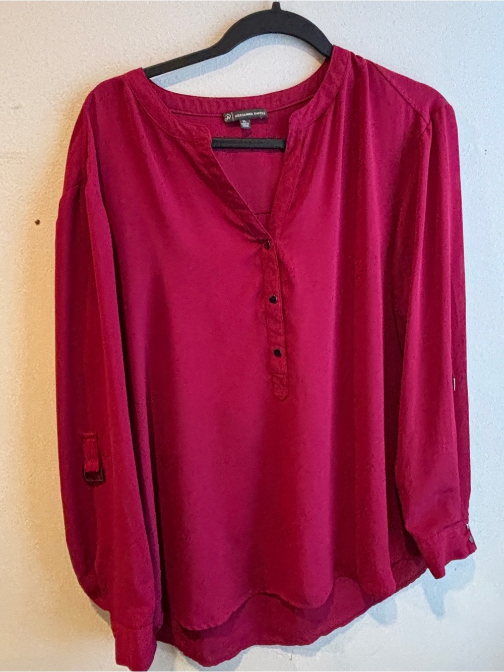 Lush Berry Button-Front Blouse - Women's